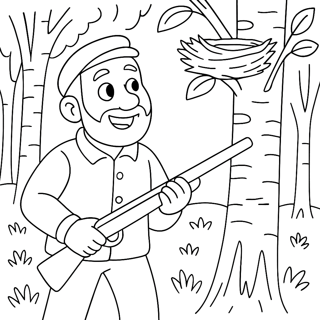 Раскраска по сказке "Этажи леса"