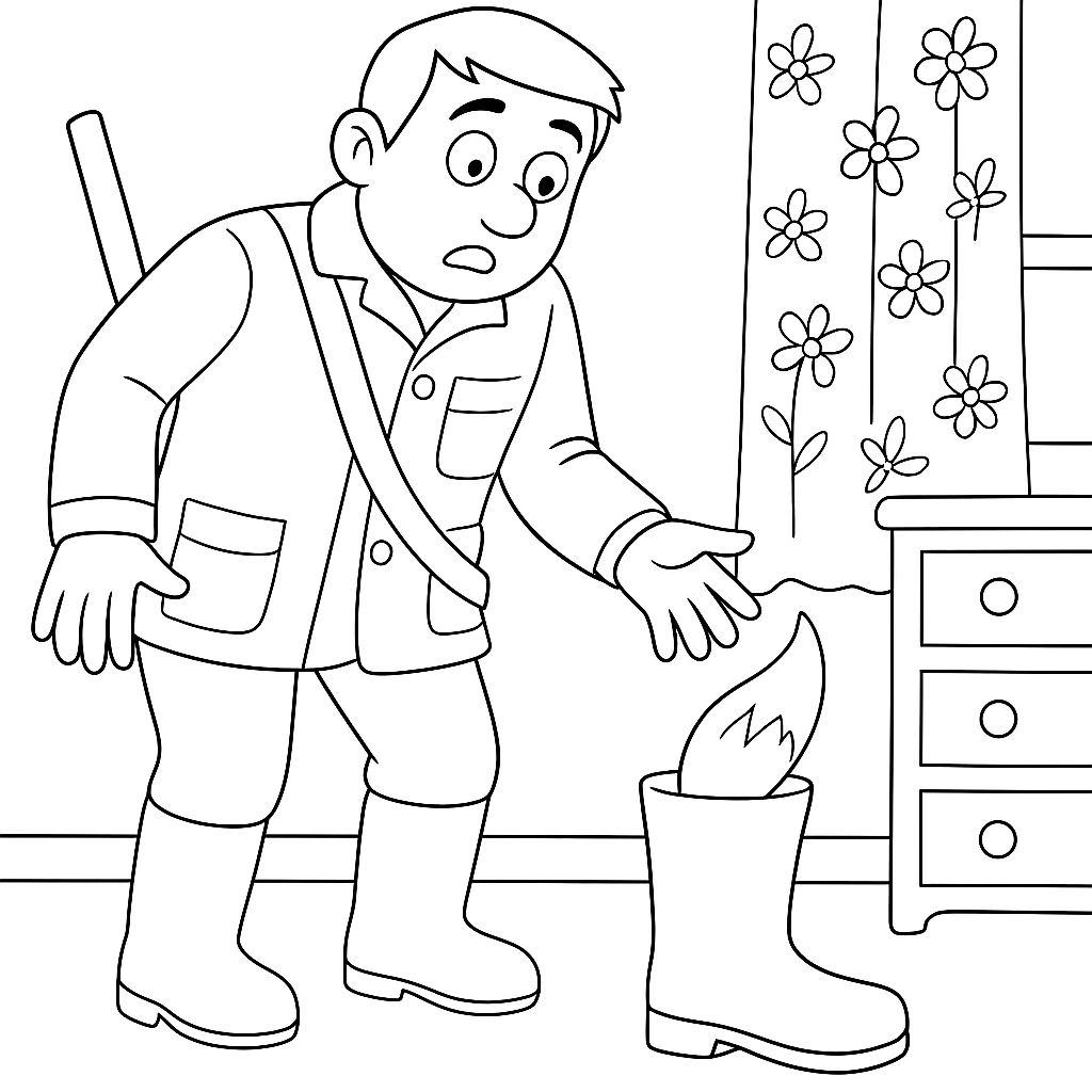 Раскраска по сказке "Лисята"