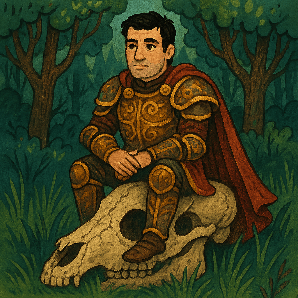 Олег на черепе коня