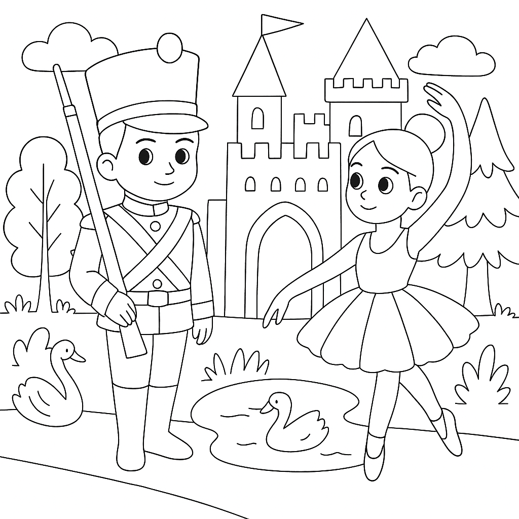 Раскраски: Стойкий оловянный солдатик