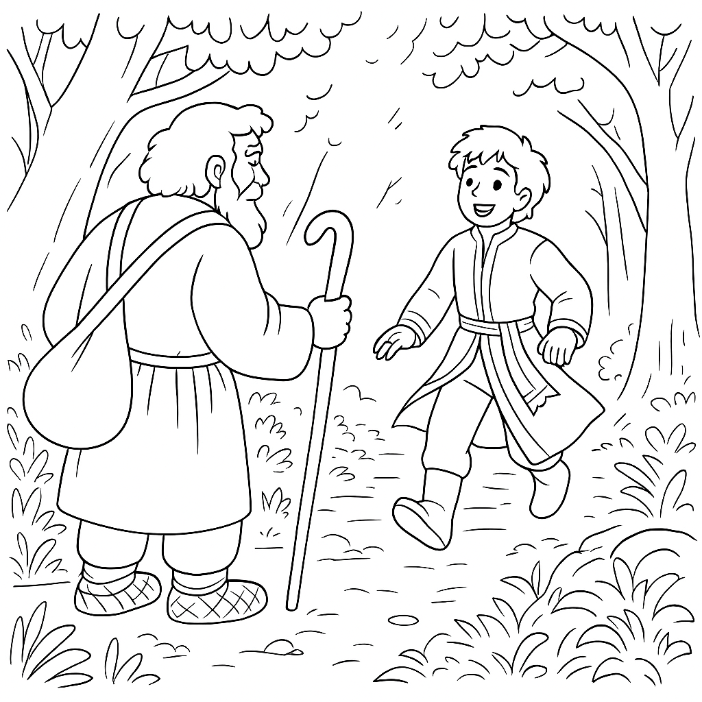 Раскраска по сказке "Чернокнижник"