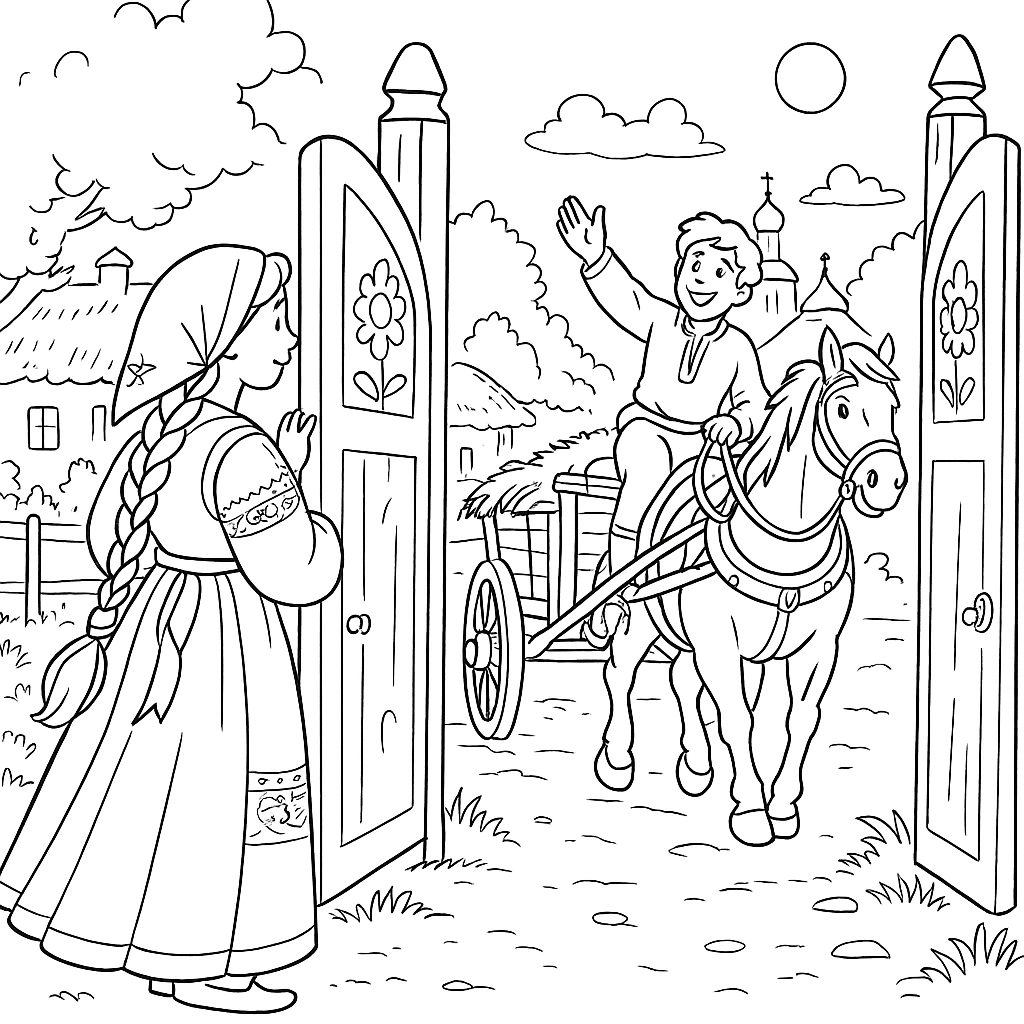 Раскраска по сказке "Потерянное слово"