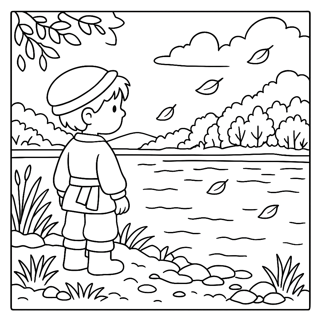 Раскраска по сказке "Пастушья радуга"