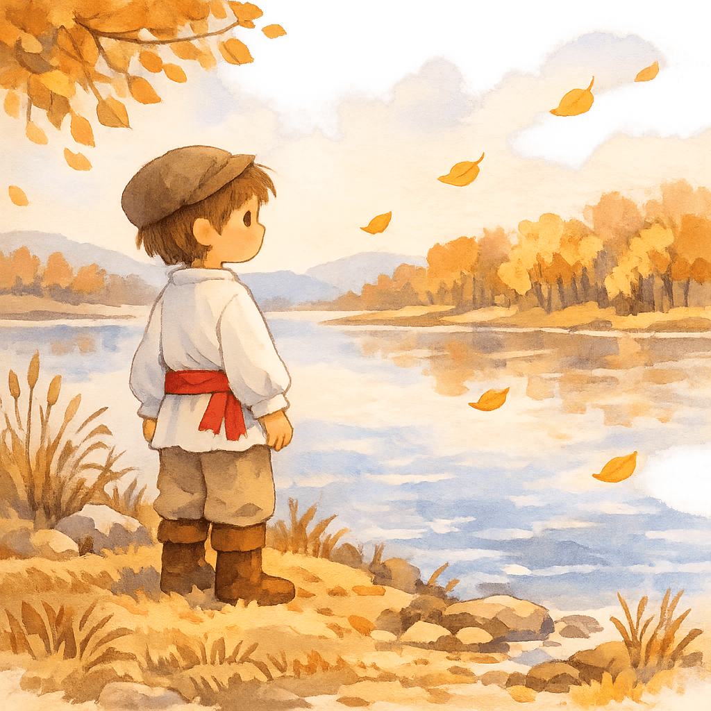 Пастушок вернулся домой к осени у пустого озера