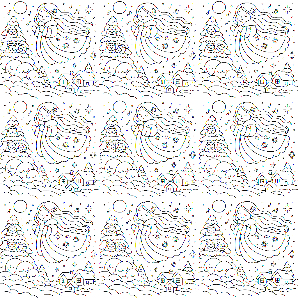 Раскраски: Тихо-тихо сказку напевая