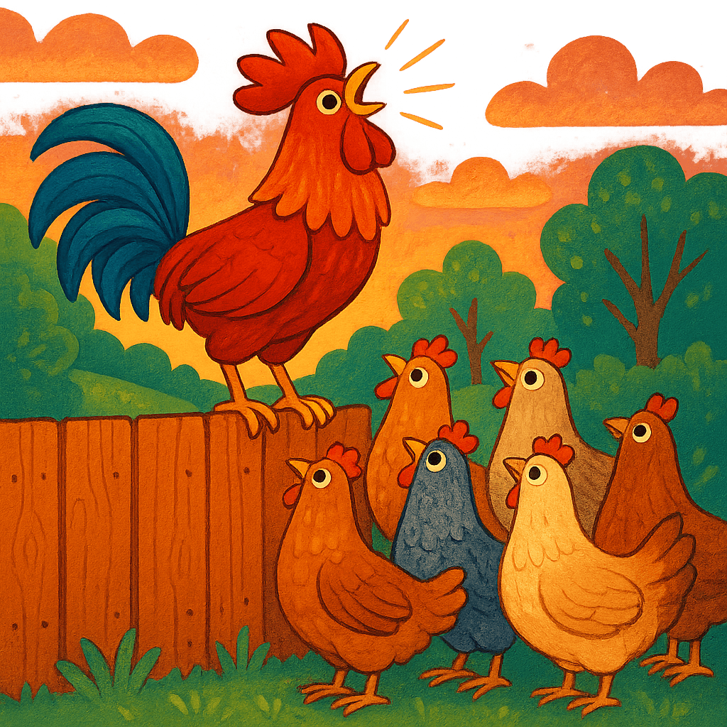 Петух оповещает всех о событиях