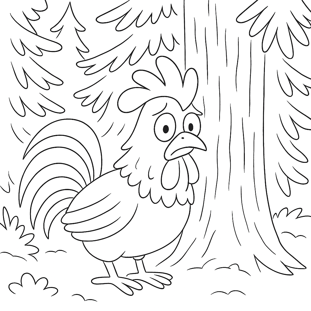 Раскраска по сказке "Зимовье зверей"