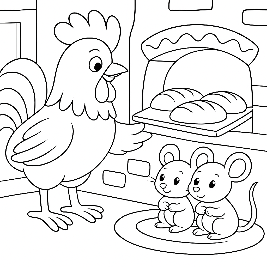 Раскраска по сказке "Колосок"