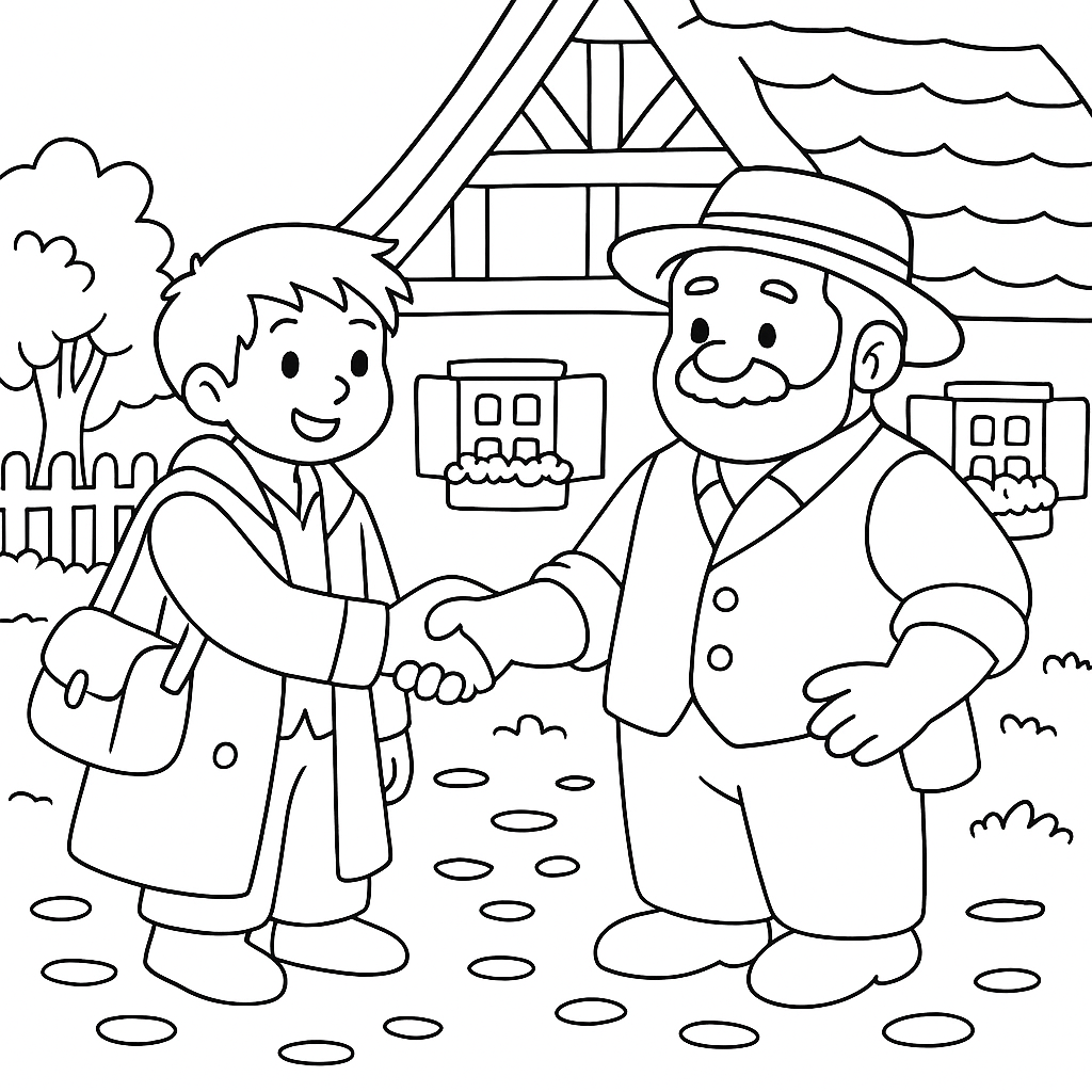 Раскраска по сказке "Красавица катринелье и пиф паф польтри"