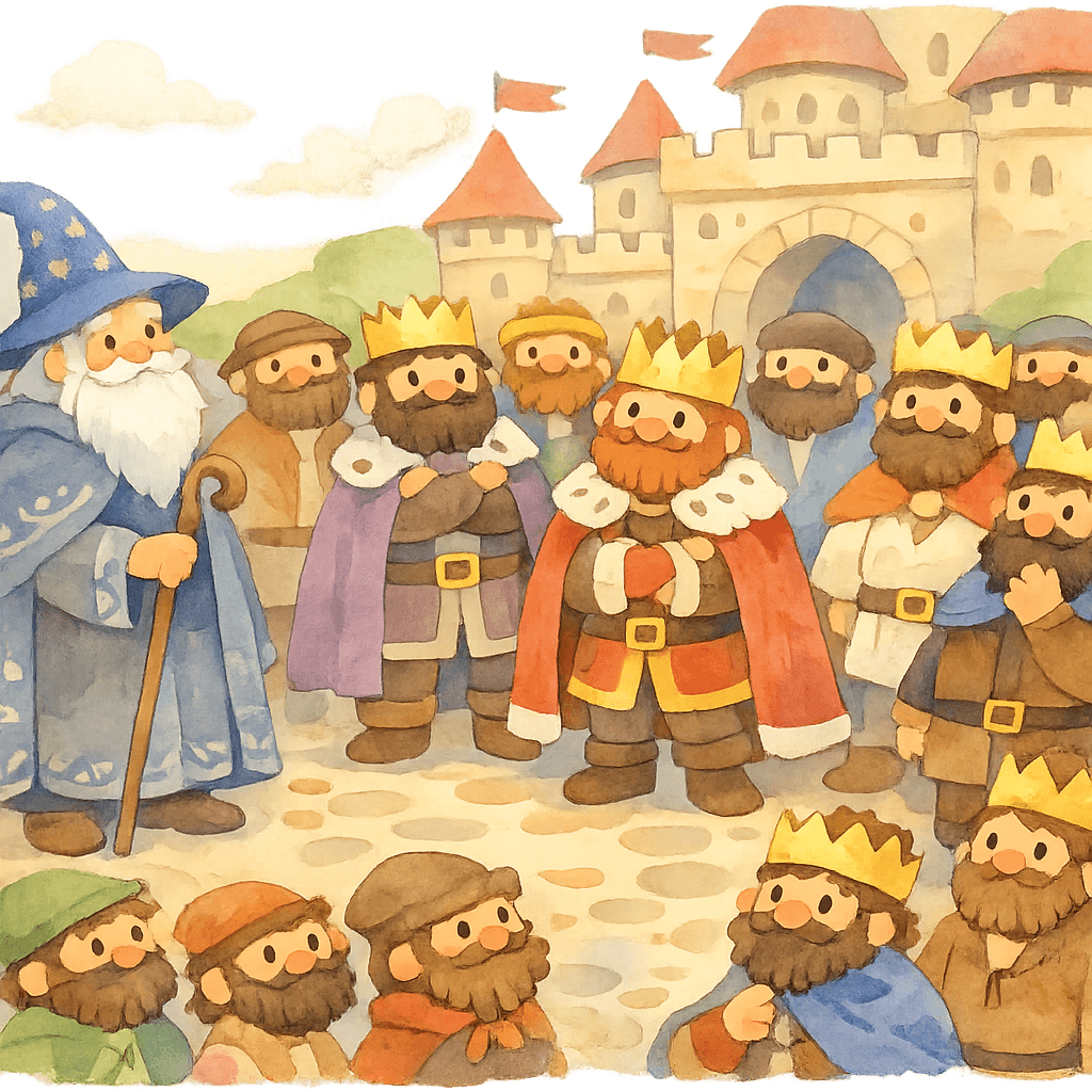 Толпа претендентов на королевской площади