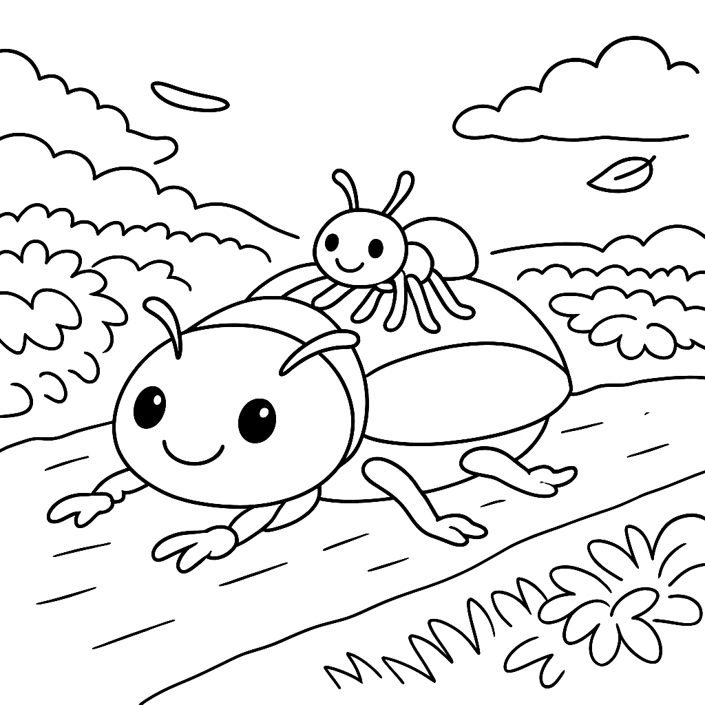 Раскраска по сказке "Как муравьишка домой спешил"