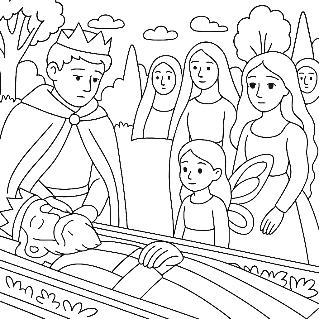 Раскраска по сказке "Крошка фея"