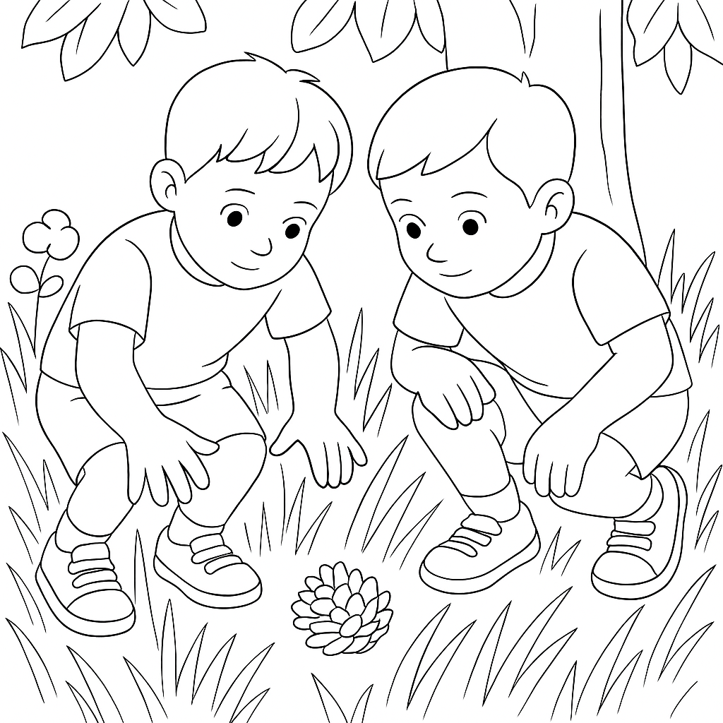 Раскраска по сказке "Красный грузовик и яблочное приключение"