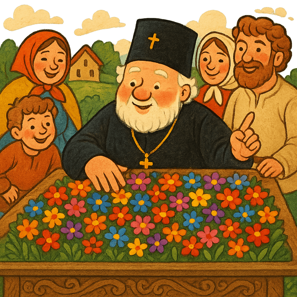 Поп пытается сосчитать цветы