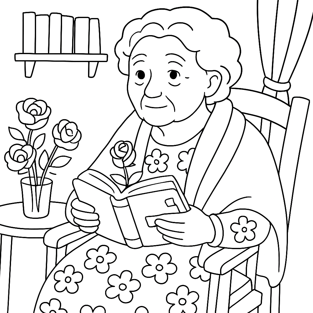 Раскраска по сказке "Бабушка"