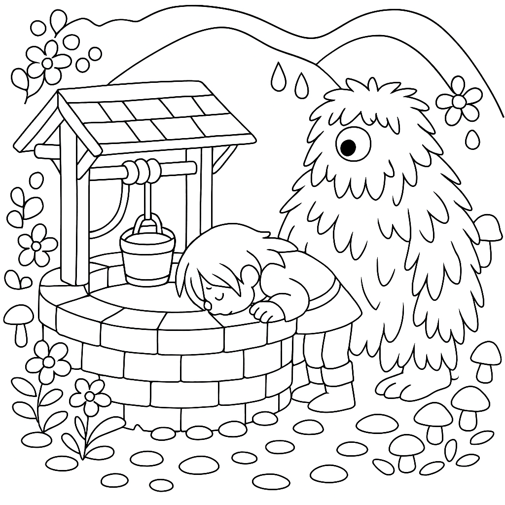 Раскраска по сказке "Леший"