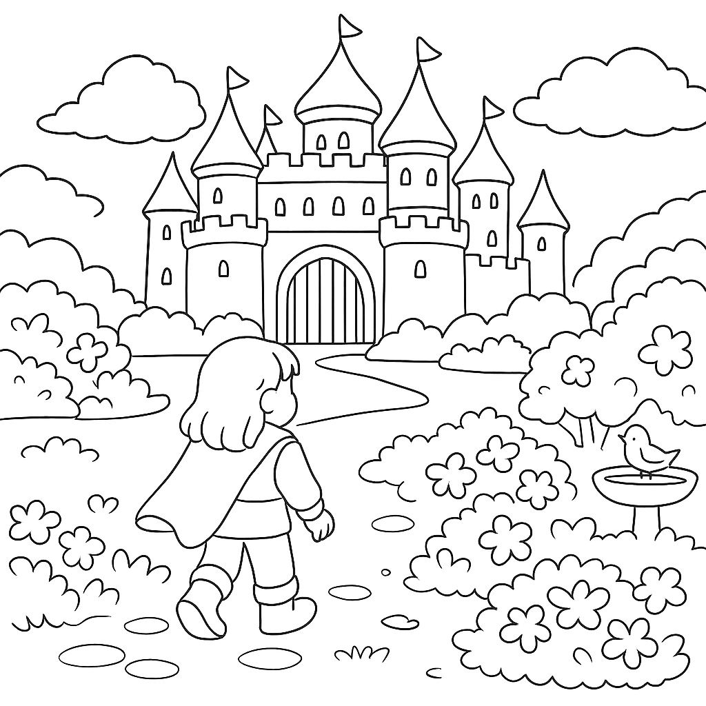 Раскраска по сказке "Леший"