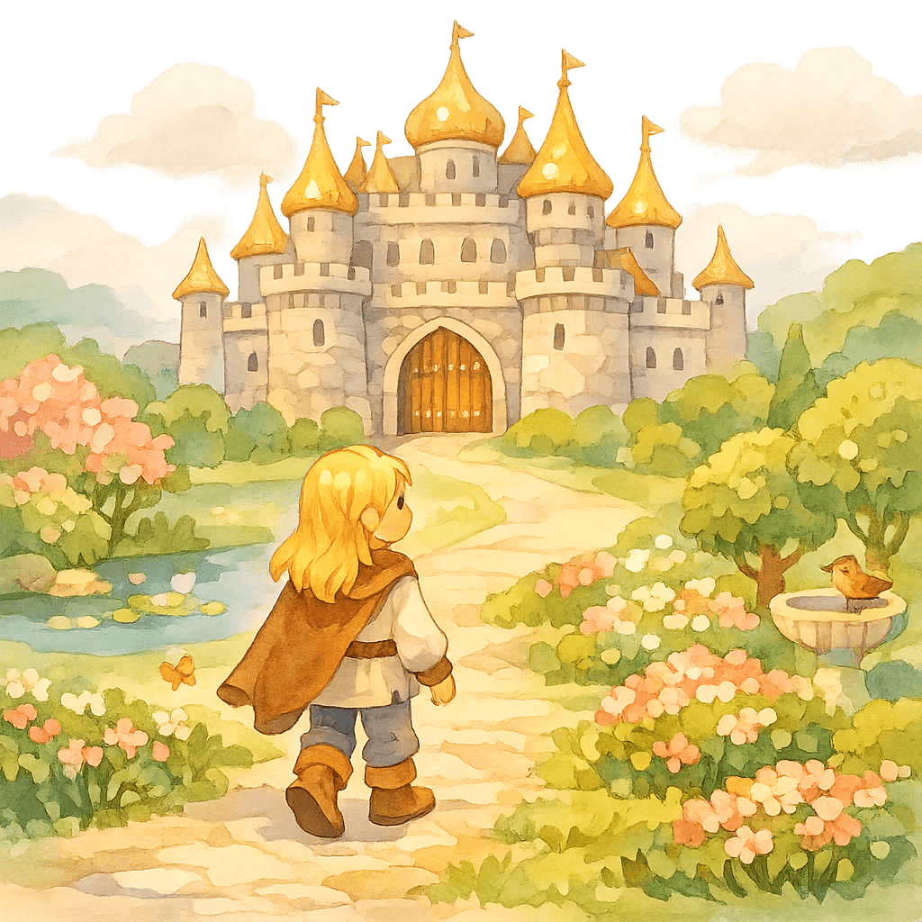 Принц идет к королевскому замку