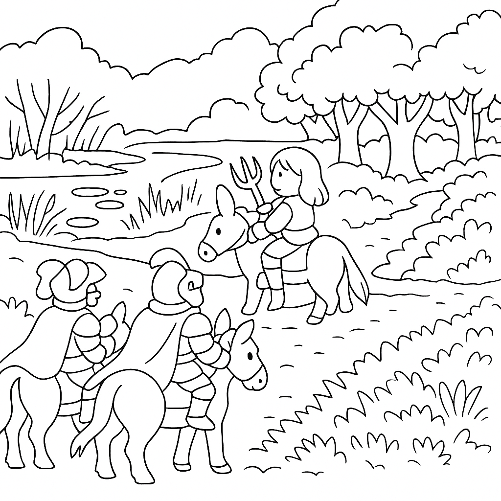 Раскраска по сказке "Леший"