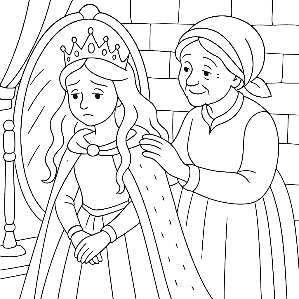 Раскраска по сказке "Грейс и дерек"