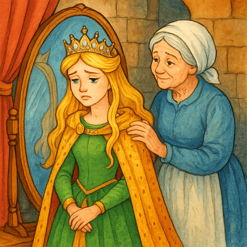 Печальная Грейс с нянюшкой готовится встретить мачеху.