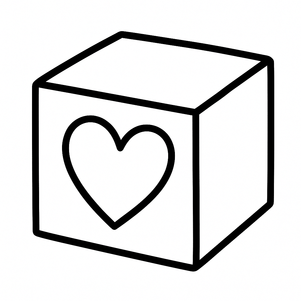 Кубик с сердечком