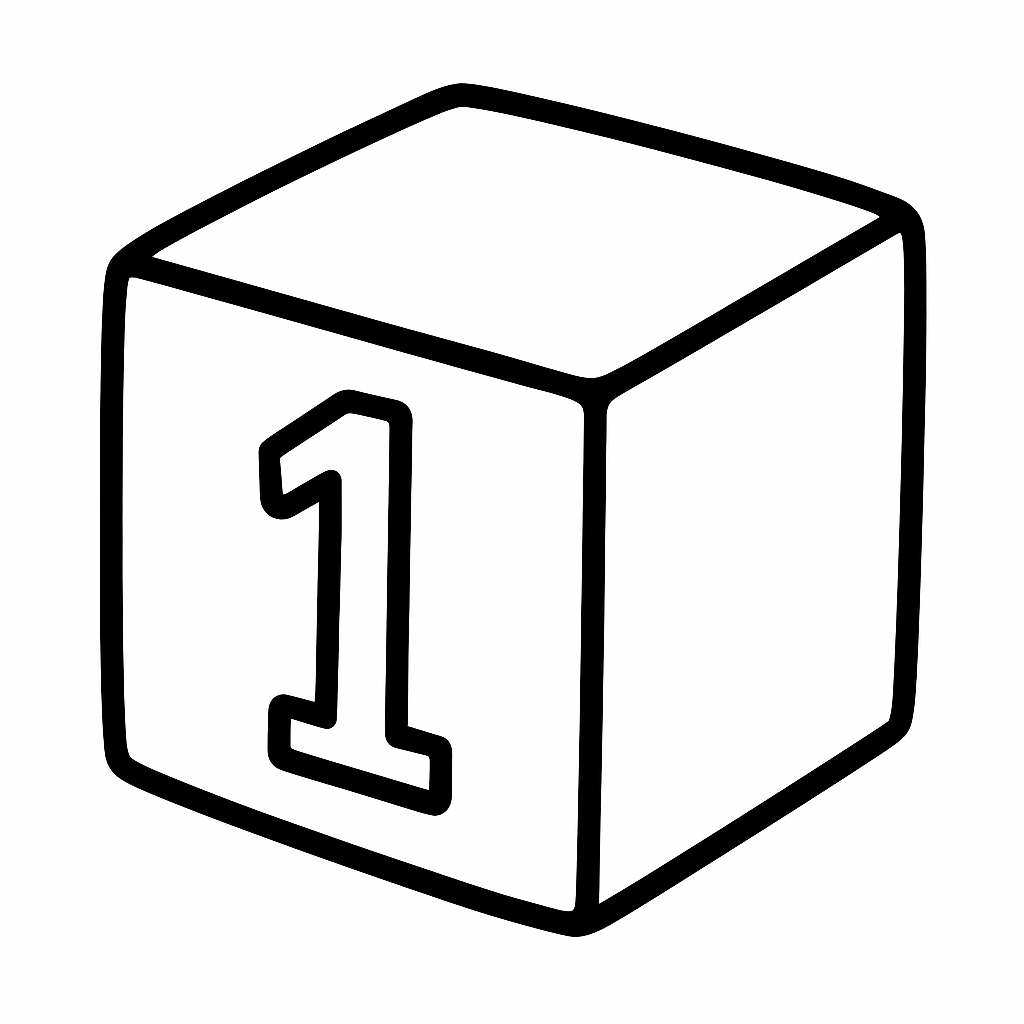 Кубик с цифрой