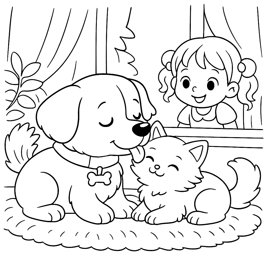 Раскраска по сказке "Сказка о песике по имени тобик"