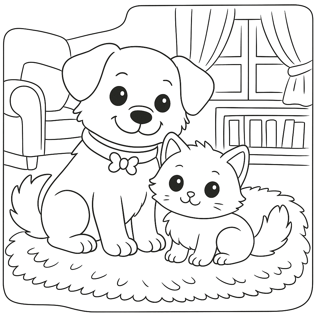 Раскраска по сказке "Сказка о песике по имени тобик"