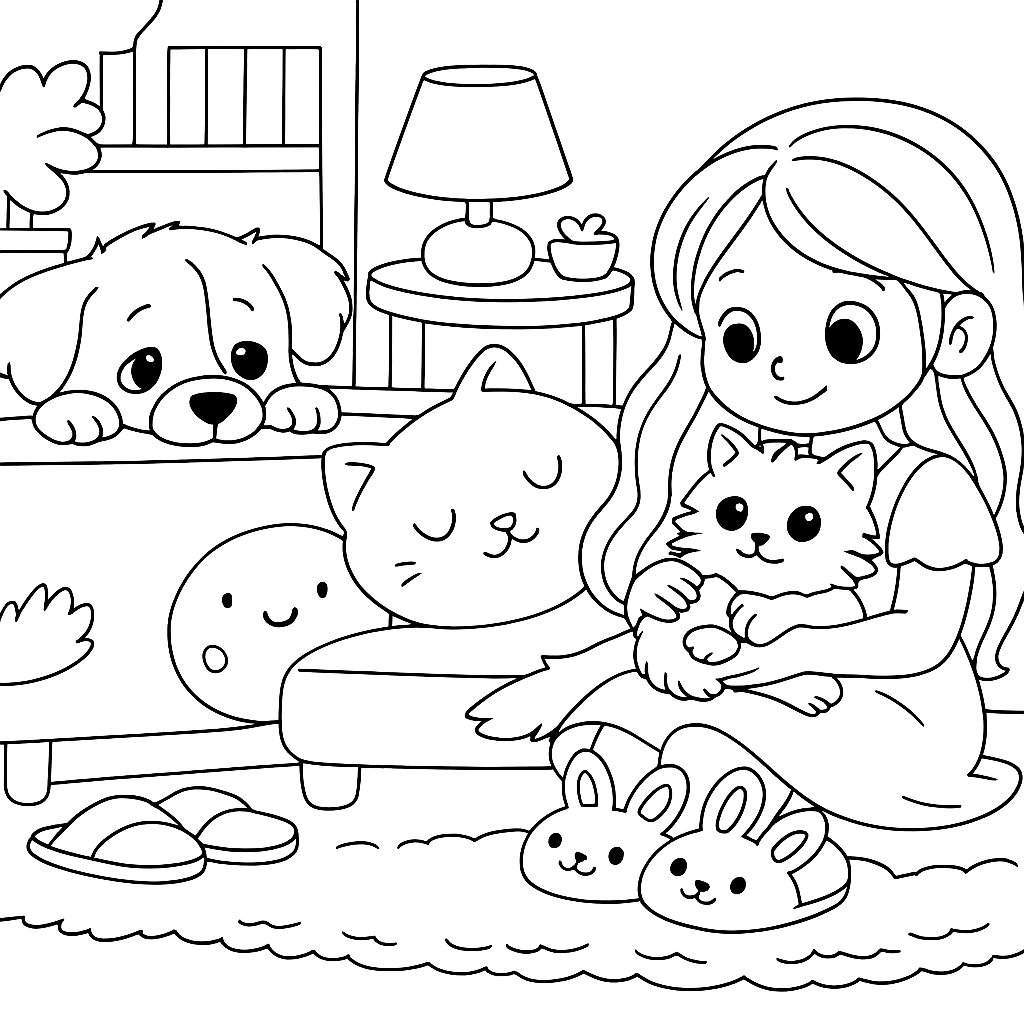 Раскраска по сказке "Сказка о песике по имени тобик"