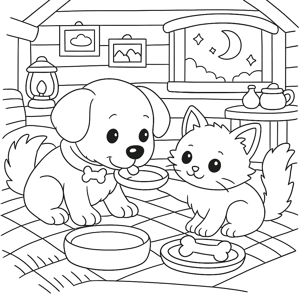 Раскраска по сказке "Сказка о песике по имени тобик"