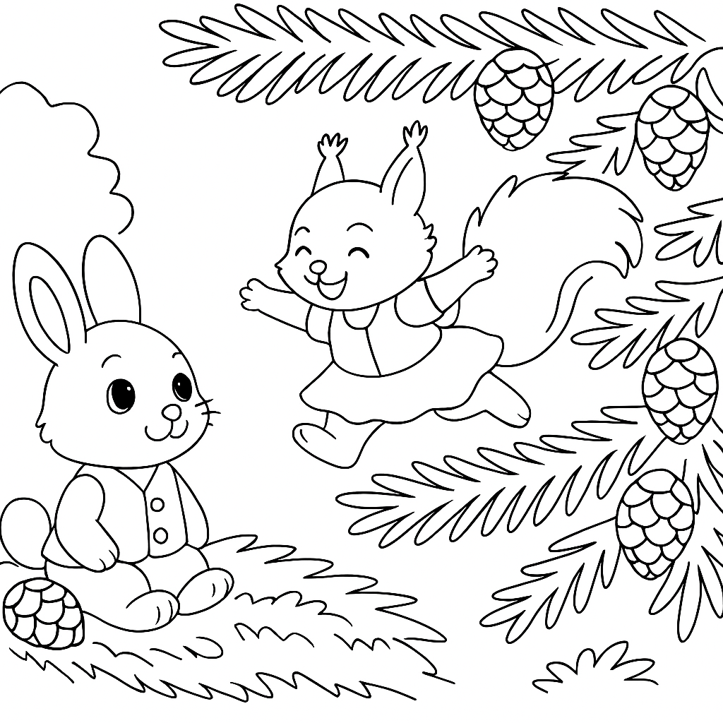 Раскраска по сказке "Русачок"