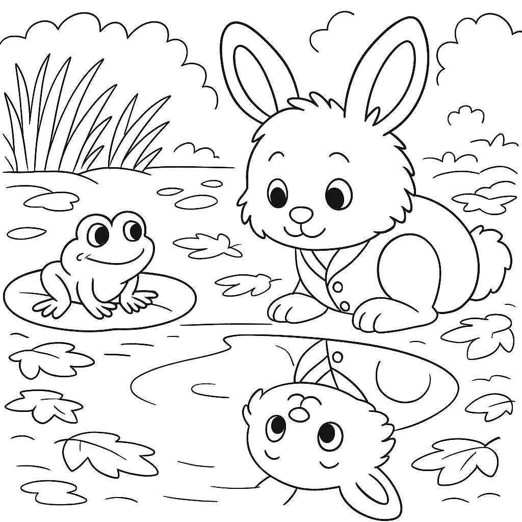 Раскраска по сказке "Русачок"