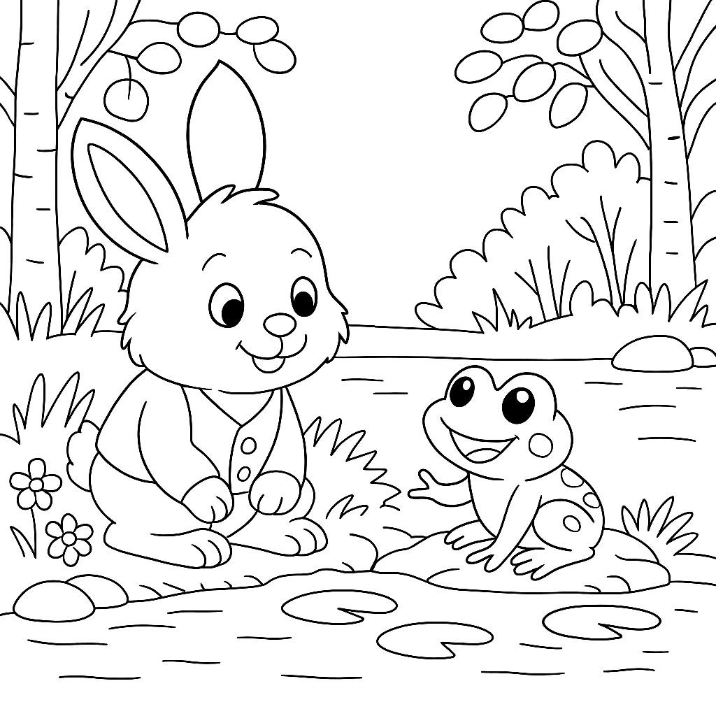 Раскраска по сказке "Русачок"