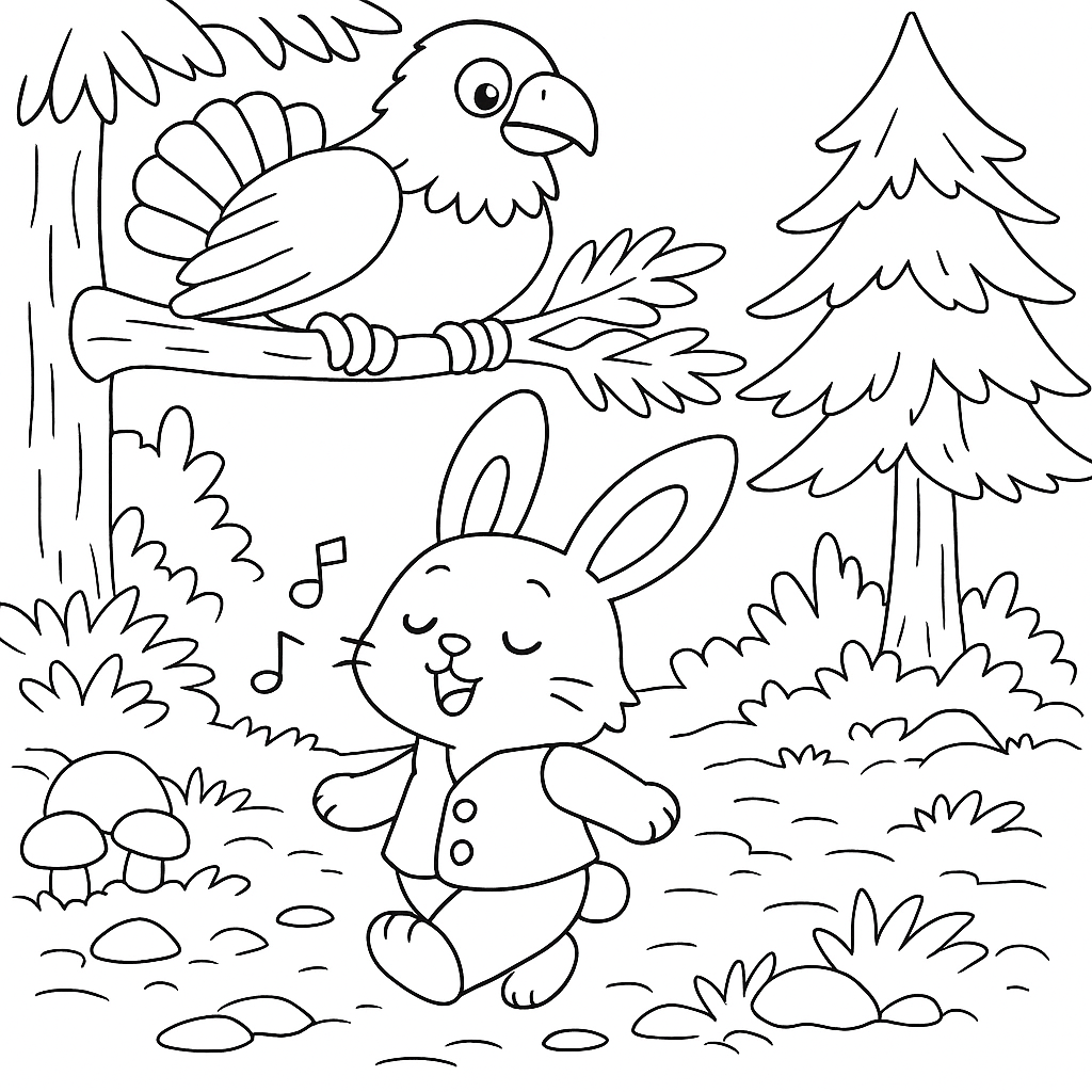 Раскраска по сказке "Русачок"