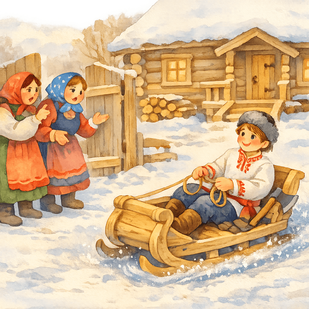 Сани без лошади едут сами