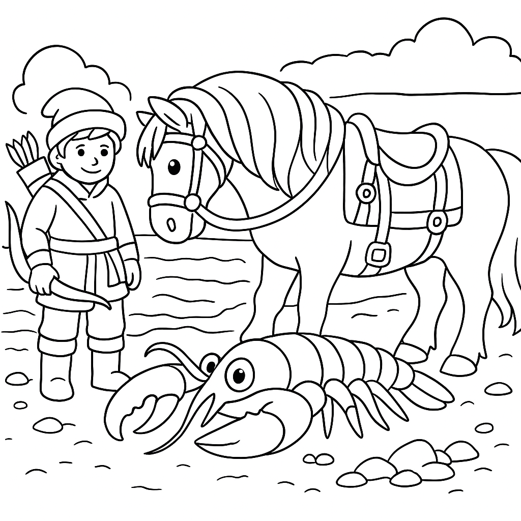 Раскраска по сказке "Жар-птица"