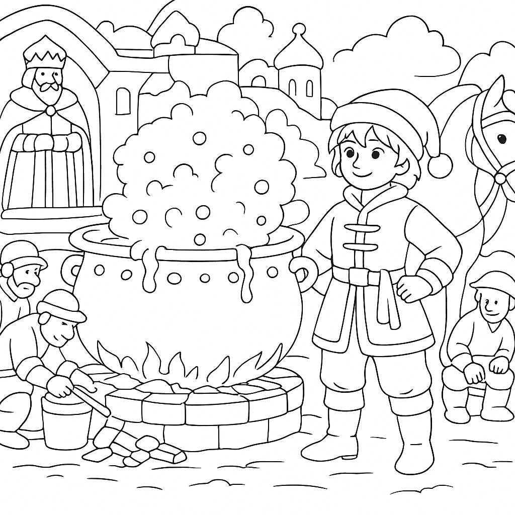 Раскраска по сказке "Жар-птица"