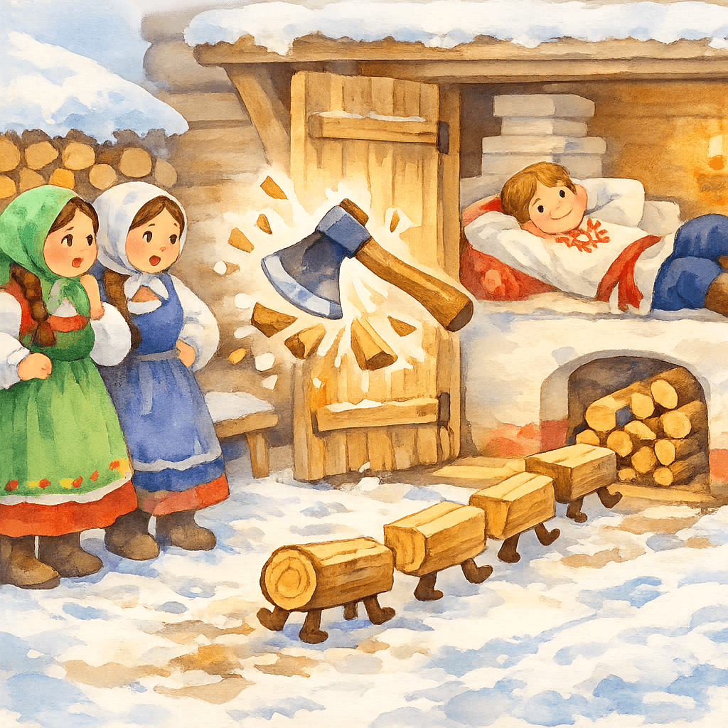 Топор сам колет дрова