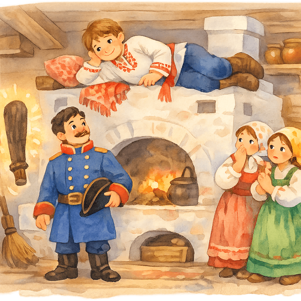 Офицер у печи и Емеля