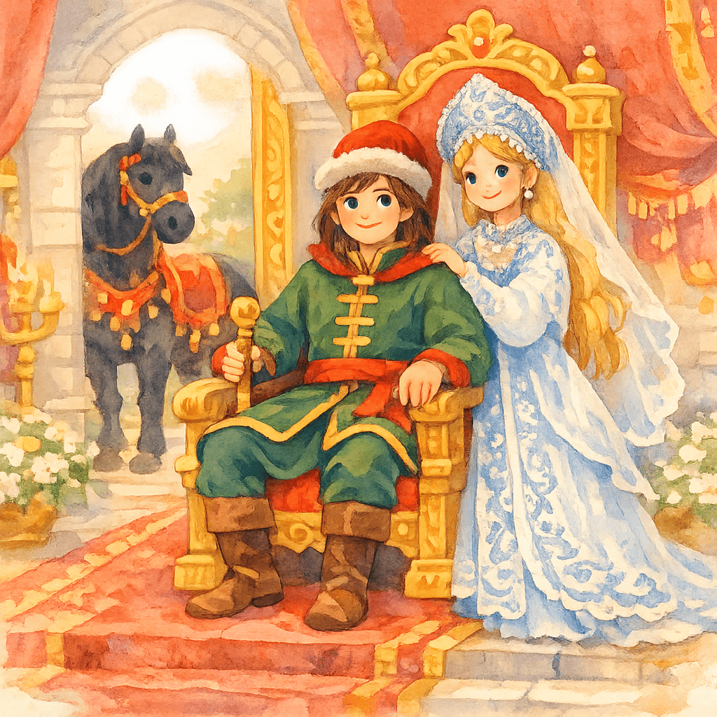 Стрелец и Василиса-царевна правят вместе и живут в любви и согласии