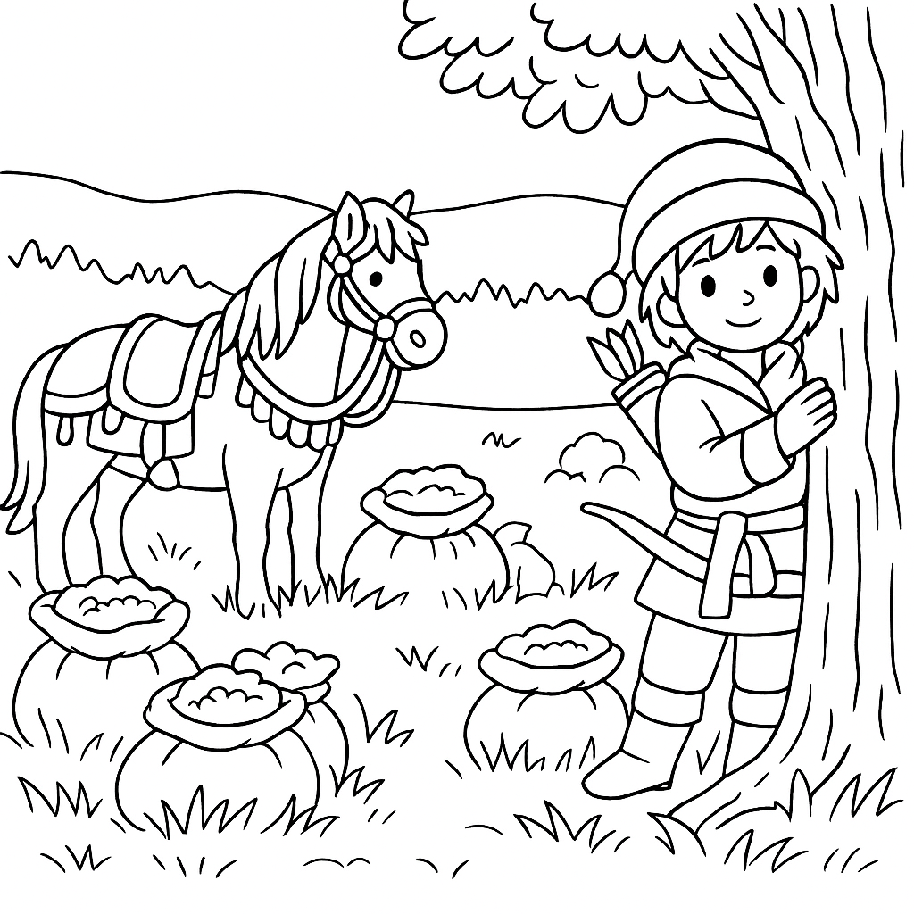 Раскраска по сказке "Жар-птица"