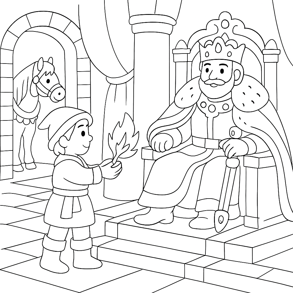 Раскраска по сказке "Жар-птица"