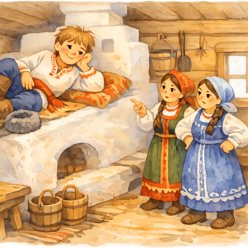 Емеля на печи и невестки