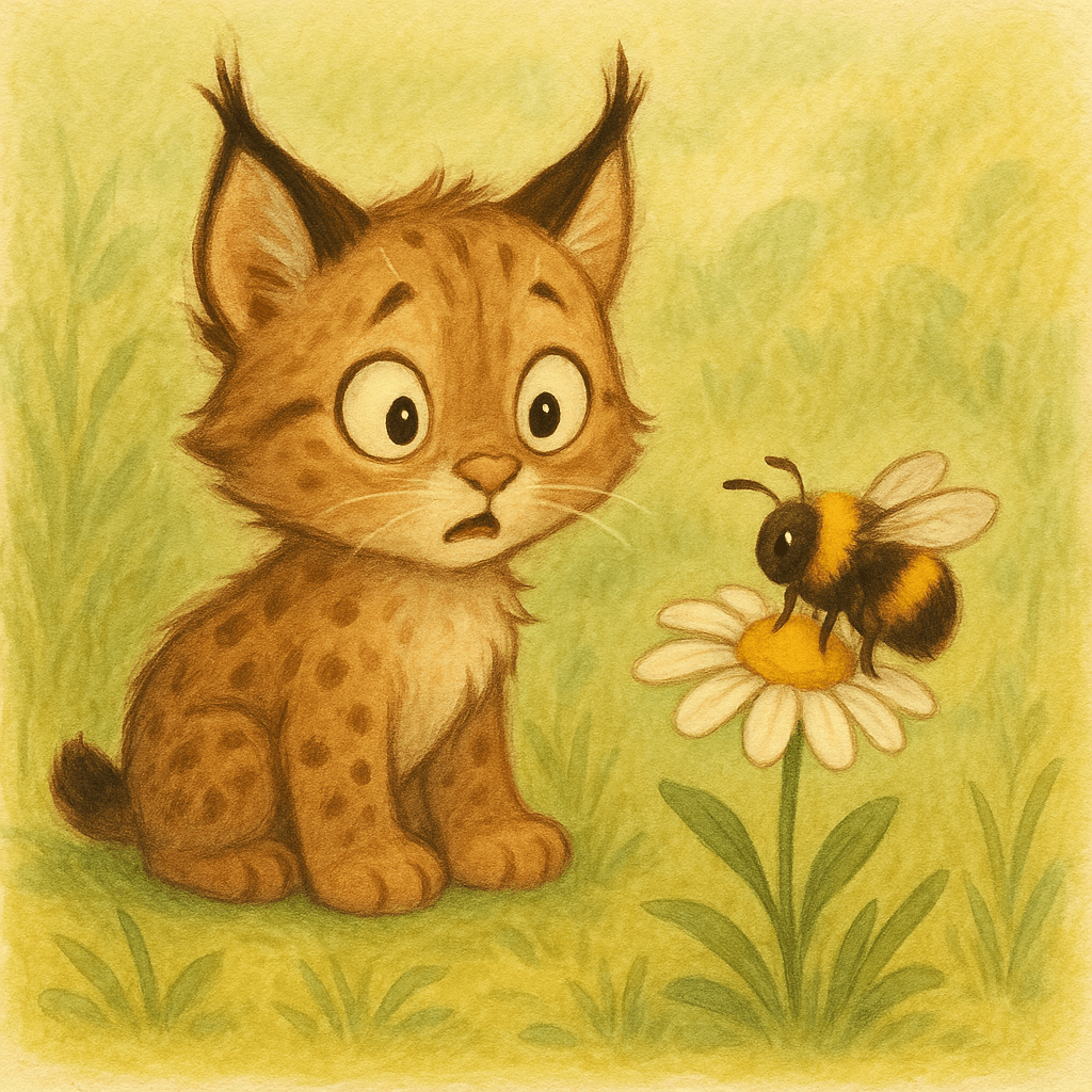 Рысенок и шмель