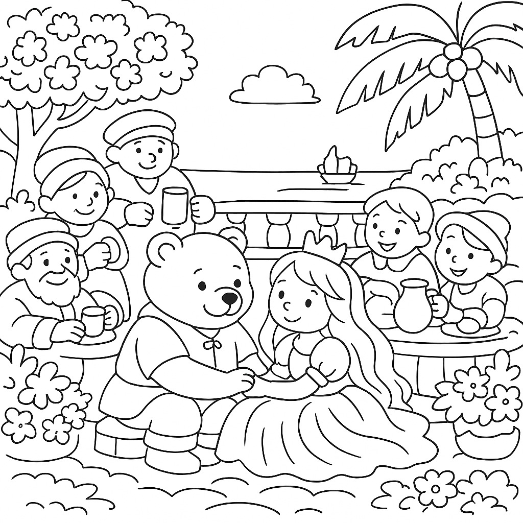 Раскраска по сказке "Обыкновенное чудо"