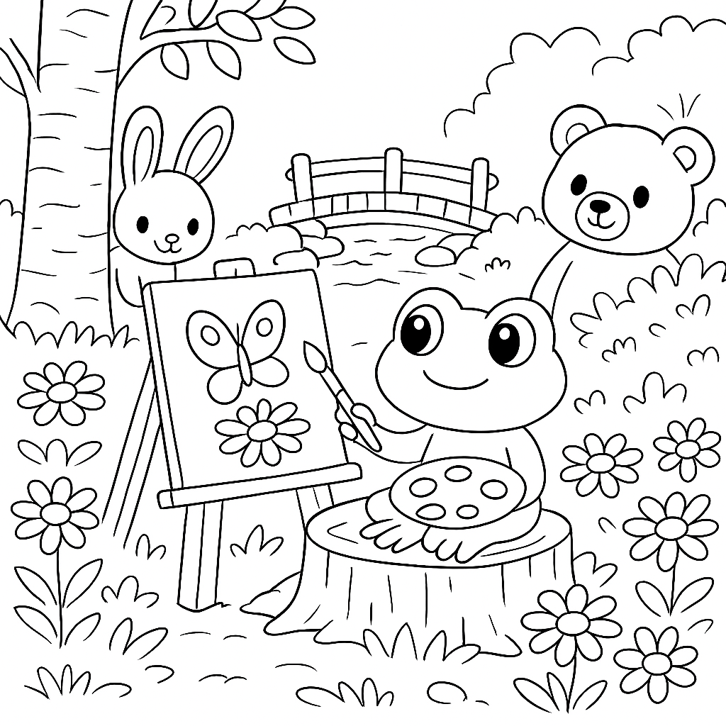 Раскраска по сказке "Разноцветные зверята"