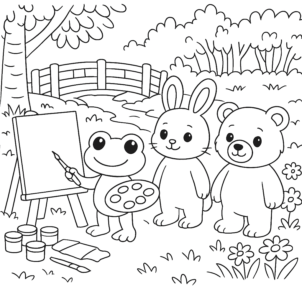 Раскраска по сказке "Разноцветные зверята"