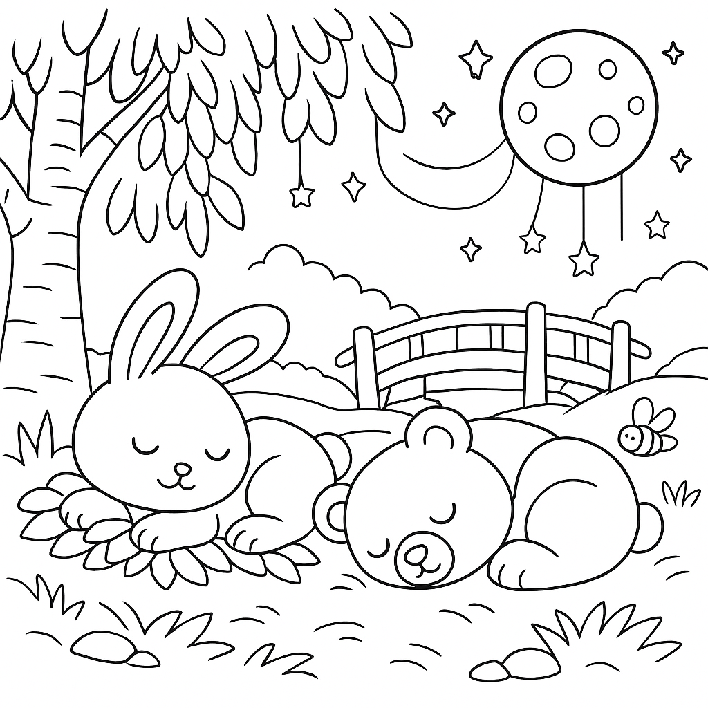 Раскраска по сказке "Разноцветные зверята"