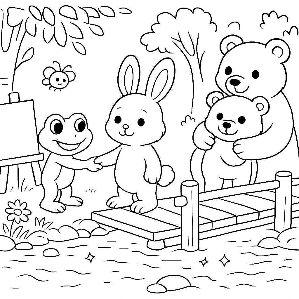 Раскраска по сказке "Разноцветные зверята"